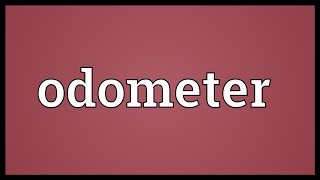 Odometer Meaning