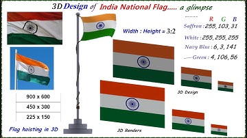 3D Visualization & Design of Indian National Flag in SolidWorks,#Creo,#Catia,#Solidedge,#ugnx