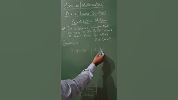 The difference between two number is 26 & one number is three times the other, Find them? #maths