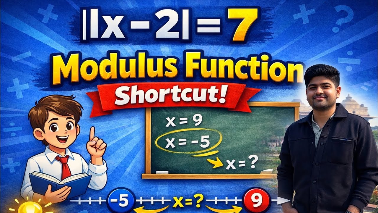 MODULUS SHORTCUT. Solve in 5 seconds #modulusfunction #cat #12thclass #aptitude #IIT 