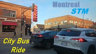 MONTREAL STM CITY BUS RIDE ON THE 67 ST MICHEL ROUTE EVENING RUSH HOUR