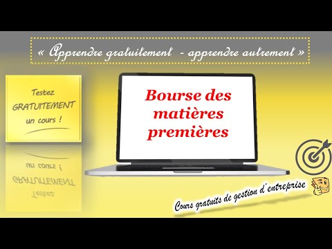 Vidéo: Différence Entre La Bourse Des Matières Premières Et La Bourse