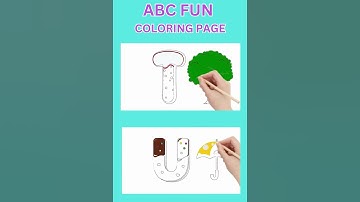 ABC FUN COLORING PAGE❤😍   #drawing #coloringpage