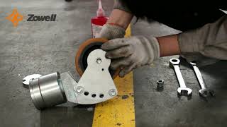 how to disassemble & install Zowell 1 ton electric stacker's driving wheel