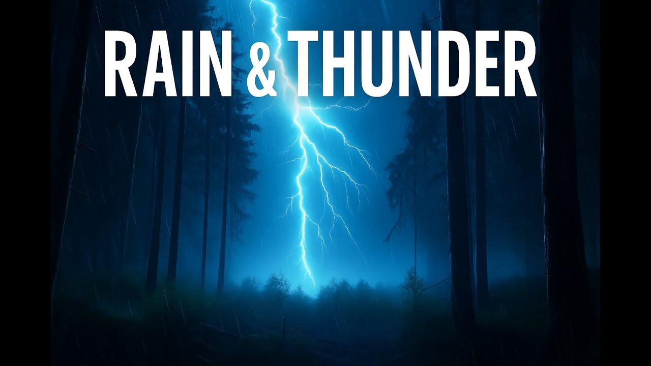 Thunderstorm in the Forest at Night – Heavy Rain and Lightning Sounds ...