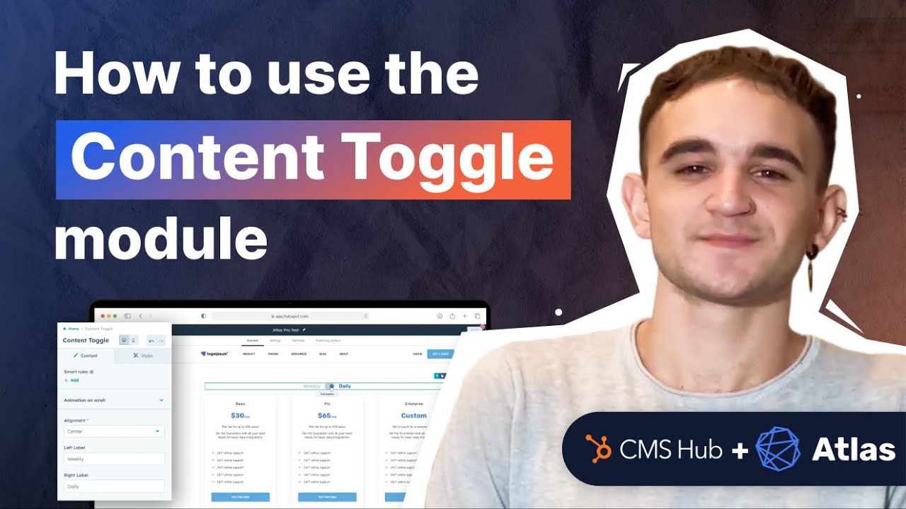 HubSpot CMS: How to Use the Content Toggle Module | Atlas Theme Tutorials