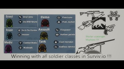 Surviv io winning with all soldier classes on mobile !!!