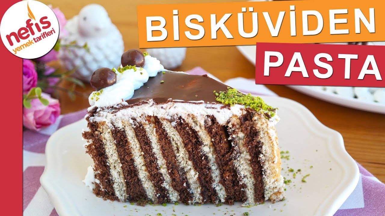 Dünya�nın en kolay pasta tarifi Bisküviden yaş pasta Nefis Yemek
