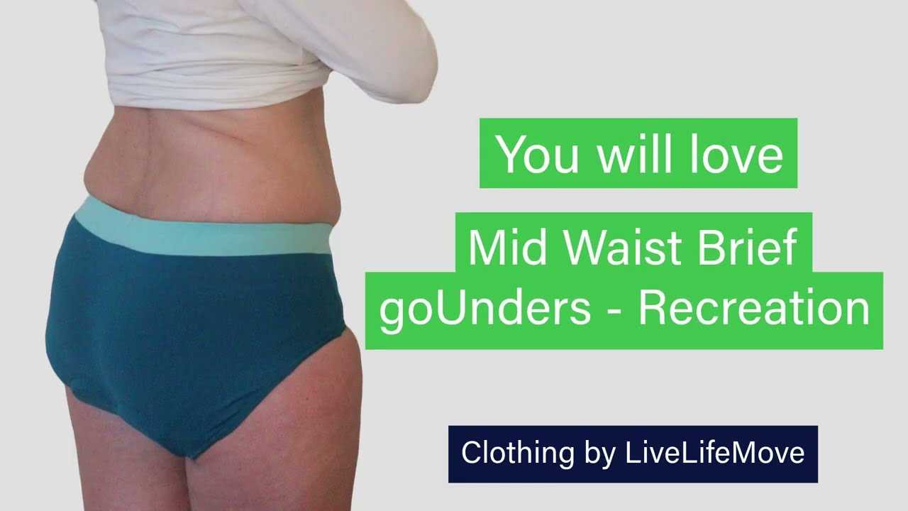 Womens Mid Waist Brief goUnders - Recreation. Padded Bike Underwear