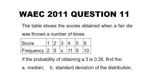 WAEC 2011 Mathematics Theory Question 11
