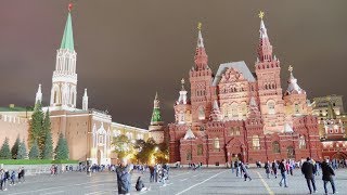 MOSCOW AT NIGHT НОЧНАЯ МОСКВА GH5 FHD 50P Red Square, Kremlin, St. Basil’s Cathedral, Moscow, Russia
