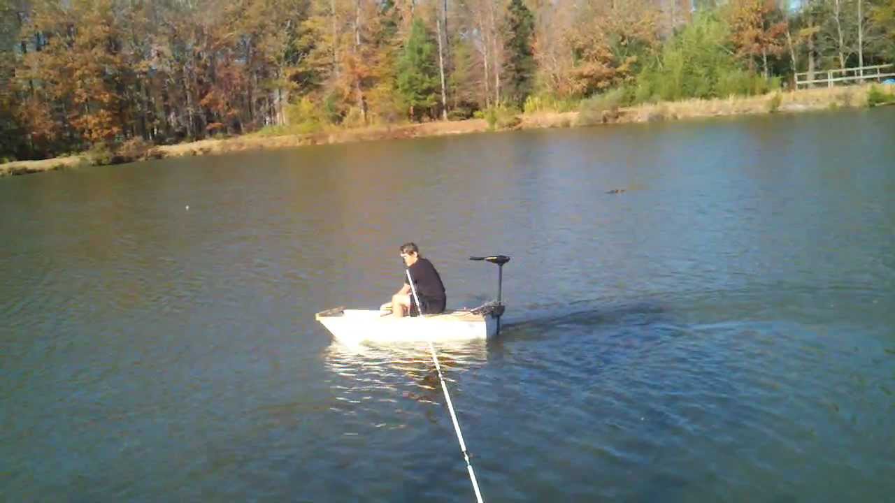 Homemade plywood boat on the water - YouTube