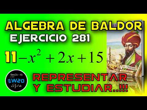 Estudiar y representar la función cuadrática   - Algebra de Baldor Desde Cero - Ejercicio 281 11