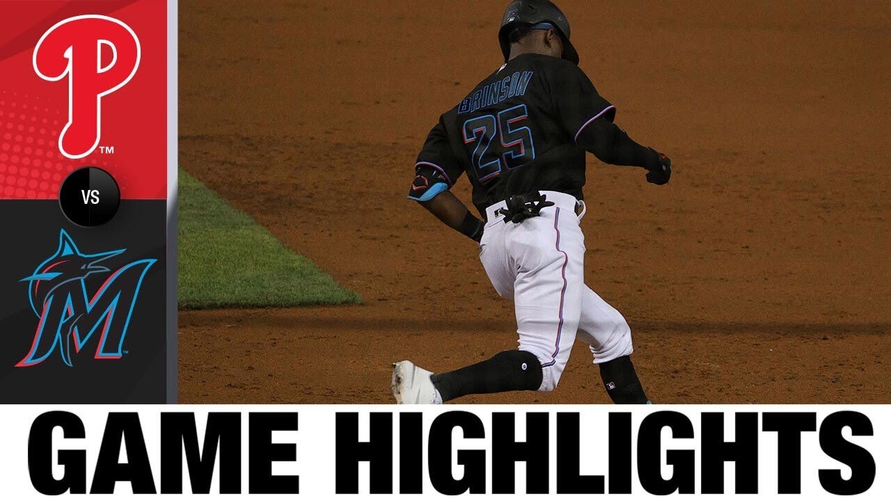 Lewis Brinson homers in Marlins' 5-3 win | Phillies-Marlins Game 2 Highlights 9/11/20