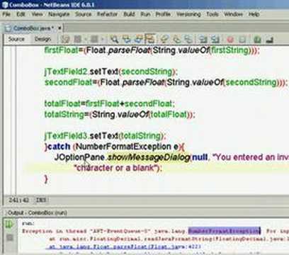 ComboBox for Java using NetBeans. Part 5 of 5