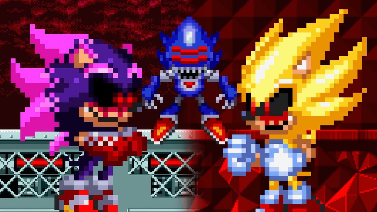 Sonic.Exe: Xenophanes Vs Super Exeller (Sprite animation)