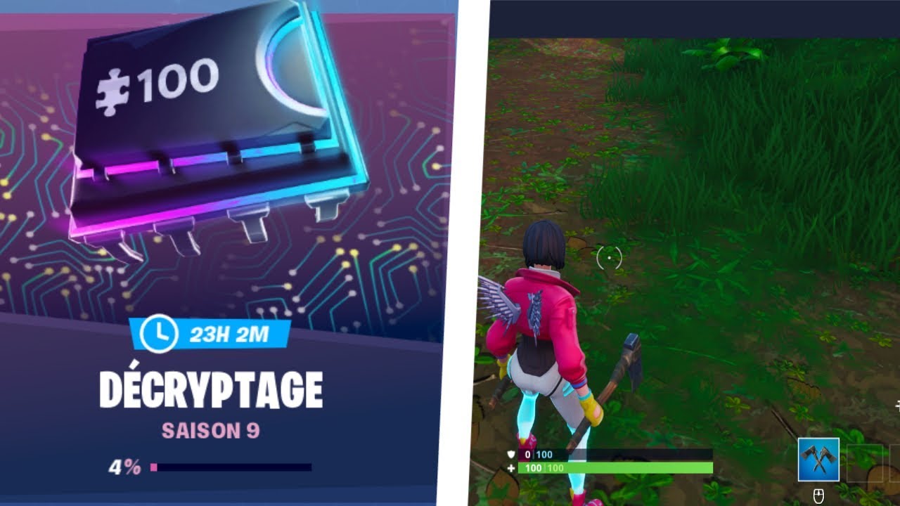 COMMENT DÉBLOQUER LA PUCE DE DÉCRYPTAGE #47 ! FORTNITE SAISON 9 ! - YouTube
