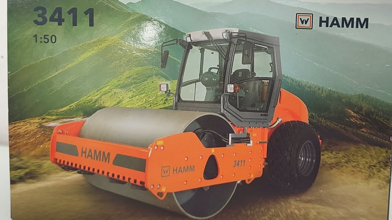 NZG　ロードローラー3412　HAMM 1/50 Miniatura Rolo Hamm 3411 - escala 1/50 - marca NZG - YouTube