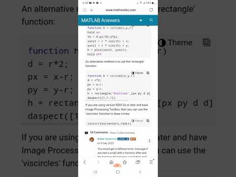 draw a circle and radius over mobile matlab urdu/hindi