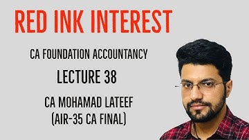 Red Ink Interest Logically Explained | Account Current | CA Foundation | Lecture 38 | CA Lateef