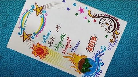 Front page design for science project khata.// Practical khata cover page design. Tarun Art.