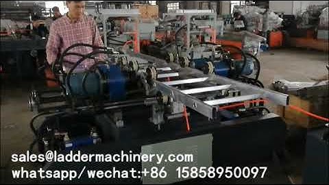 2 in 1 expanding and riveting machine for the ladder material with stripes.