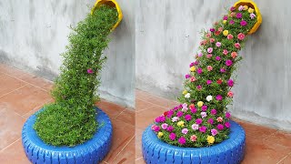 Tips For Making Beautiful Portulaca (Mossrose) Flower Waterfalls For Small Gardens