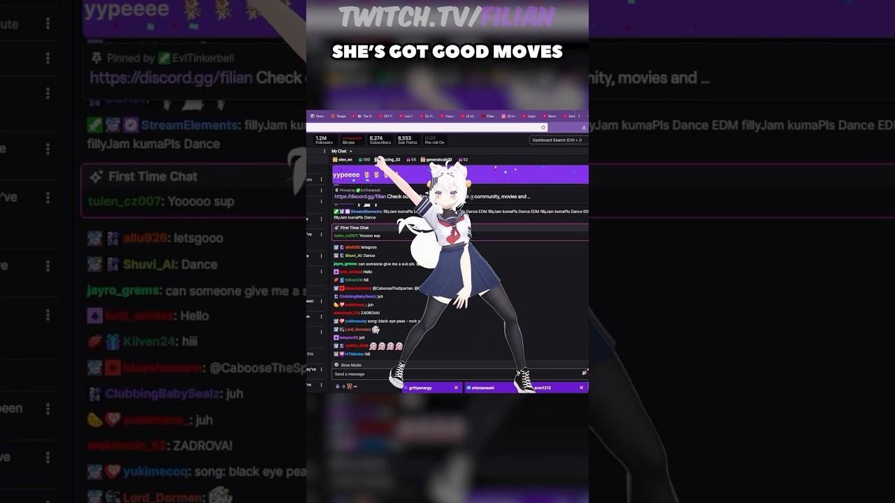 Filian dancing to Rock That Body