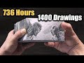 FLIPBOOKアイアンマンVSサノスの1400枚の絵を描く