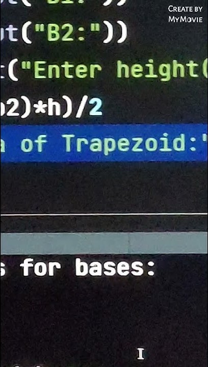 area of Trapezoid in Python 🎯 - YouTube