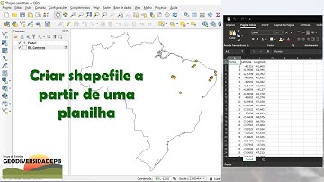 Criando shapefile de pontos a partir de planilha do Excel