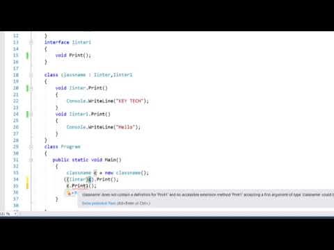 Day 23: C# online tutorials for beginners in Tamil | explicit interface implementation