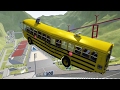 School Bus Crashes, High Speed Head On Collisions - BeamNG Drive Crashes Gameplay Highlights