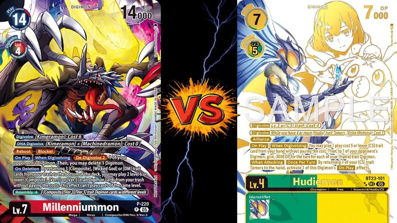 Hudiemon VS Millenniummon | Digimon Card Game | BT 24 | Match Comentado de Exhibición | Torneo Local