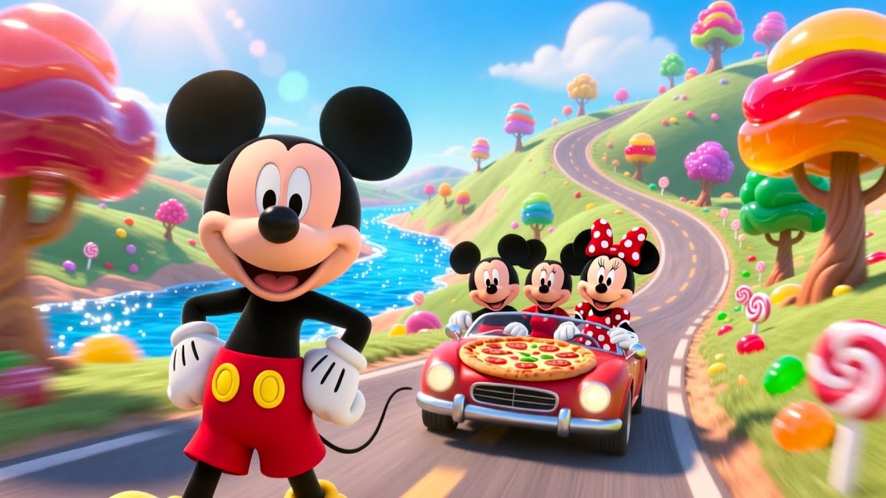 🍕🐭 Mickey Mouse & Friends on the Bumpy Pizza Ride 🎢 |  Funny Cartoon Adventure for Kids | 3D Story