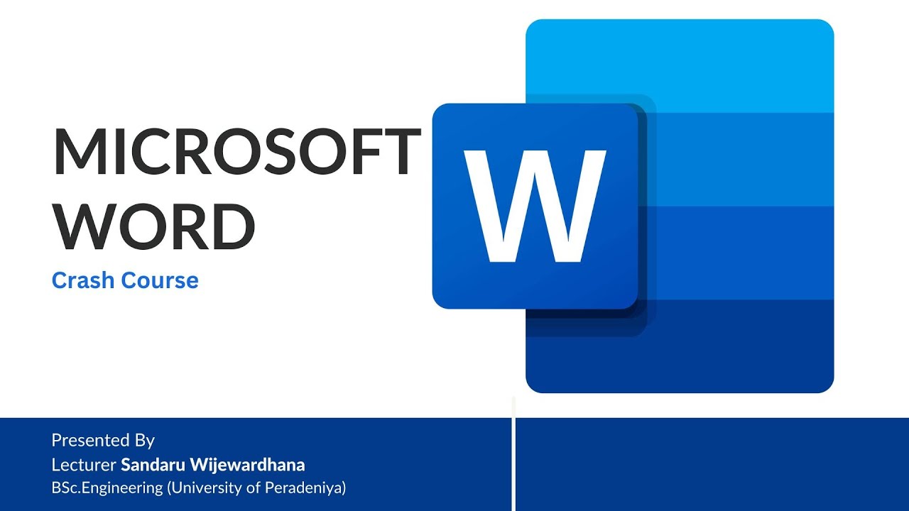 Microsoft Word Crash Course - YouTube