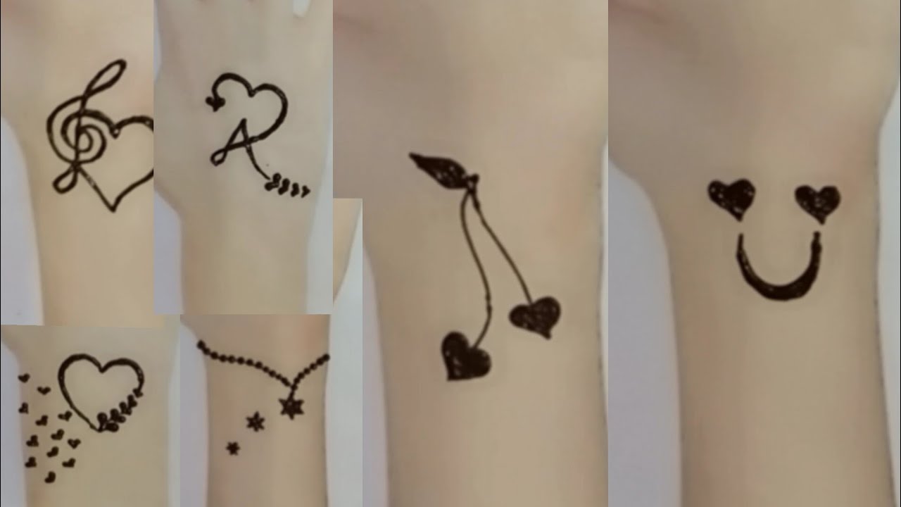 6 Different Tattoo mehndi design 2024/ Eid Special mehndi design /Simple hand tattoo mehndi design