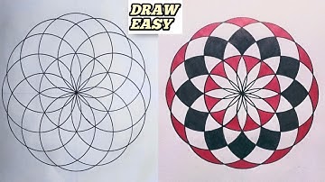 Circle Pattern | Geometrical Design in Circle | How To Drawing Circle Geometrical|Geometrical Chart