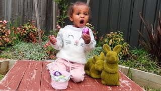 CUTEST REACTION TO EASTER EGG HUNT!