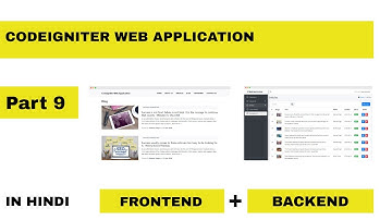 Codeigniter Web Application in Hindi - part 9
