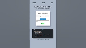 JavaScript CAPTCHA Generator  #javascriptprojects #coding #javascript