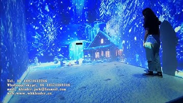 Immersive Art Interactive wall& floor projection-snow world