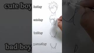 how to draw boy's different hairstyles #shorts