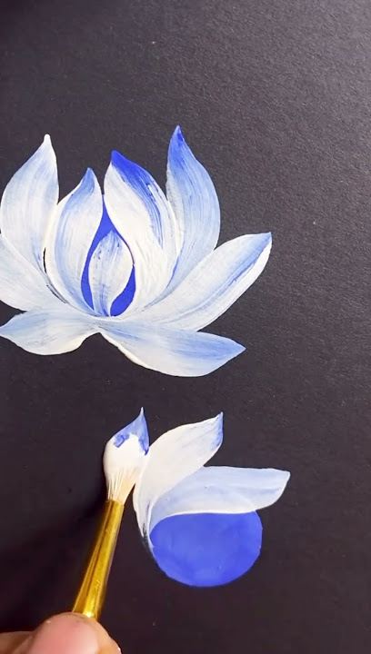 💙💛🌿✨Blue Blooming 🪻🤩😻#shorts#youtubeshorts#shortsfeed#shortviral#acrylicpainting#aesthetic#trending