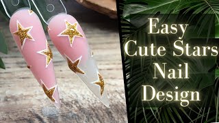 Easy Cute Stars Nail Design | Nails by Goda