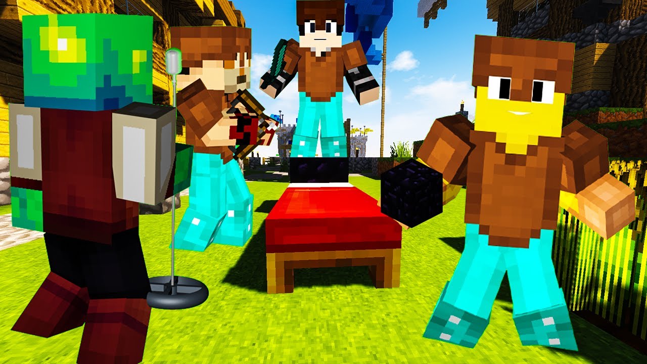 ŚPIEW JASIA DODAŁ MI SIŁ?! - BED WARS #9 /w JDabrowsky, Skkf & Smav