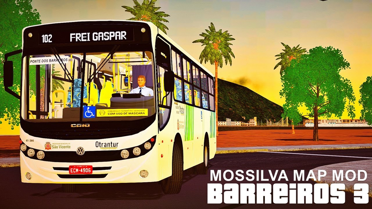 Mapa Barreiros 3 FASE 4: Linha 102 Sentido Divisa - Proton Bus Simulator
