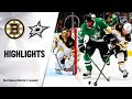 Bruins @ Stars 10/03/19 Highlights