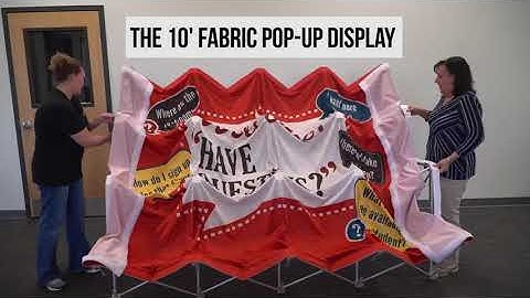 10 foot Fabric Pop up Backdrop  Display Straight