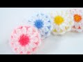 수세미뜨기/ 봄꽃수세미 Crochet  flower